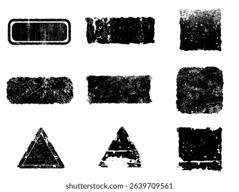 Set of Black and white grunge. Distress overlay texture. Surface dust and rough dirty wall background concept. Distress illustration simply place over object to create grunge effect. Vector EPS10.