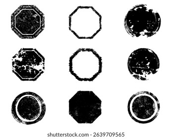 Set of Black and white grunge. Distress overlay texture. Surface dust and rough dirty wall background concept. Distress illustration simply place over object to create grunge effect. Vector EPS10.