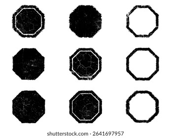 Set of Black and white grunge. Distress overlay texture. Surface dust and rough dirty wall background concept. Distress illustration simply place over object to create grunge effect. Vector EPS10.
