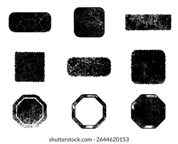 Ensemble de Grunge noir et blanc. Texture de recouvrement de détresse. Poussière de surface et arrière-plan mural brut sale concept. Illustration de détresse simplement placer sur l'objet pour créer un effet grunge. Image vectorielle EPS10.
