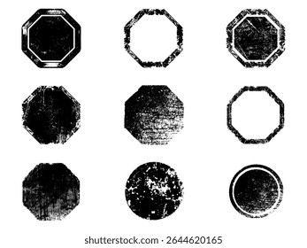 Ensemble de Grunge noir et blanc. Texture de recouvrement de détresse. Poussière de surface et arrière-plan mural brut sale concept. Illustration de détresse simplement placer sur l'objet pour créer un effet grunge. Image vectorielle EPS10.
