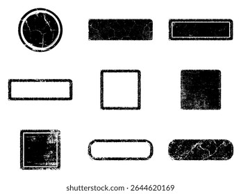 Ensemble de Grunge noir et blanc. Texture de recouvrement de détresse. Poussière de surface et arrière-plan mural brut sale concept. Illustration de détresse simplement placer sur l'objet pour créer un effet grunge. Image vectorielle EPS10.

