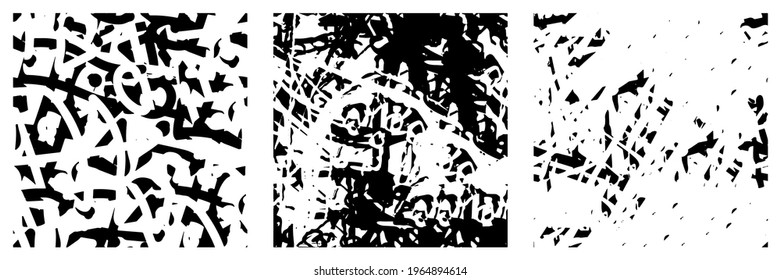 Conjunto de texturas de color negro y blanco
