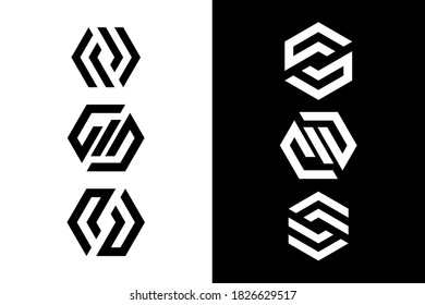 Set of black and white icon logo concept. Very suitable in various business purposes, also for icon, symbol, logo and many more.