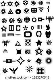 conjunto de iconos en blanco y negro. 