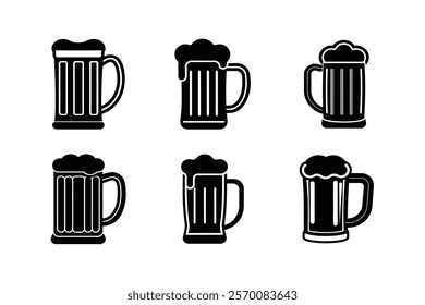 set of black and white icons