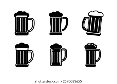 set of black and white icons