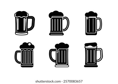 set of black and white icons