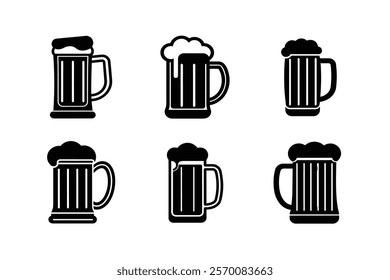 set of black and white icons
