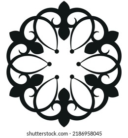 set of black and white ornament. vector illustration