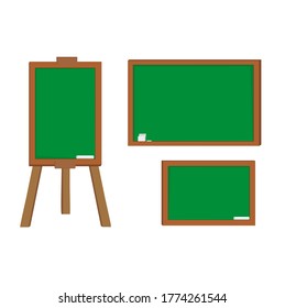 Set blackboard on white Background
