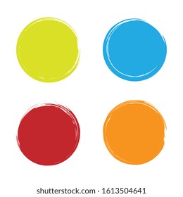 Set of Blank Abstract Brushed Vector Labels