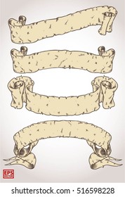 set of blank  banner