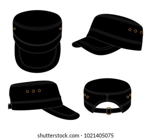 conjunto de iconos de gorra militar, estilo plano 9014715 Vector en Vecteezy