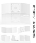 Set of blank cd covers on white. Vector illustration