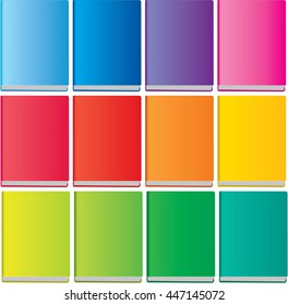 Set Blank Color Book Cover Templates Stock Vector (Royalty Free ...