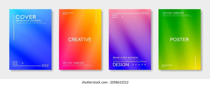 Set of blank colorful cover design template for poster, flyer, banner, brochure and wallpaper. Eps 10 Vector