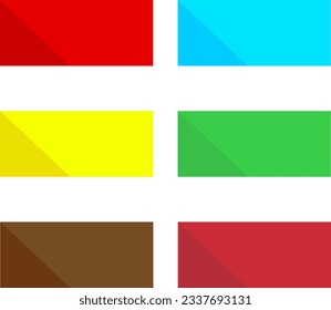 Set of blank colorful square buttons for website or app. Vector eps10.