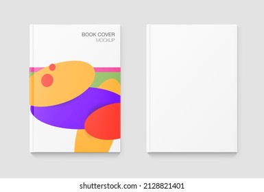 Set of blank cover book mockup. Vector illustration. It can be used for promo, e-catalogs, brochures, etc. Ready for your design. EPS10.	