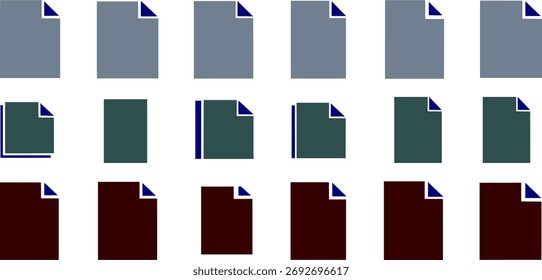 Set of Blank Document icons in different style and colour, eps Vector illustration file.