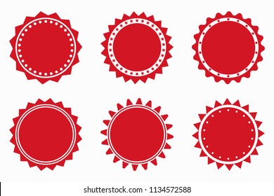 Set of blank, empty sale stickers, sale tags, tag price, retro badges, labels, vector starbursts.