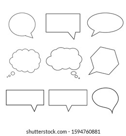 Set of blank empty speech bubbles EPS Vector