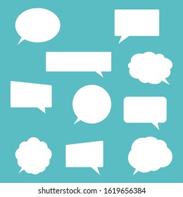 Set blank empty speech bubbles vector icon illustration isolated