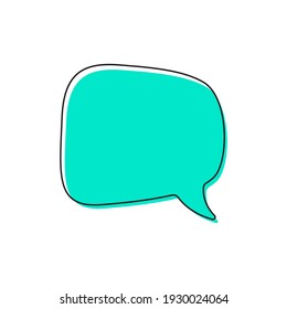 Set of blank empty vector speech bubbles. Chat, inbox, dialog, message, question, communication, talk, speak, sticker, balloon, thinking