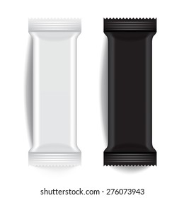 Set of Blank Foil Wafer Packaging : Vector Illustration EPS10