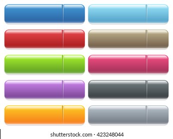 Set of blank glossy color menu buttons