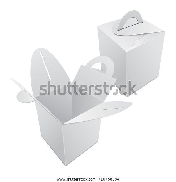 Download Set Blank Kraft Paper Gift Box Stock Vector Royalty Free 710768584