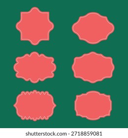 Set of Blank Labels in Different Shapes