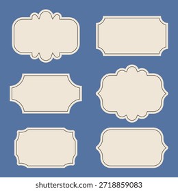 Set of Blank Labels in Different Shapes