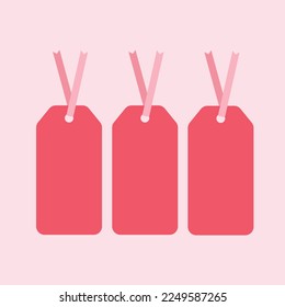 Set of blank labels, gift tag for a present. Vector illustration