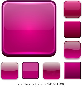 Set leerer Quadrat-Buttons für Website oder App. Vektor eps10.