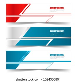 set of blank modern creative banner template illustration vector isolated background