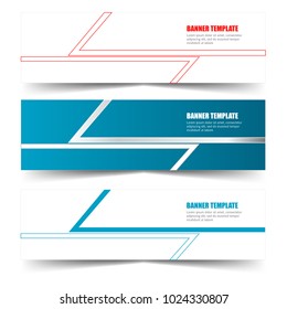 set of blank modern creative banner template illustration vector isolated background