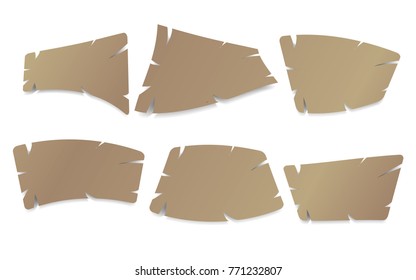 set of blank old paper