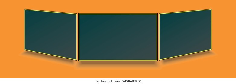 Set of blank outdoor billboards or displays for designers.