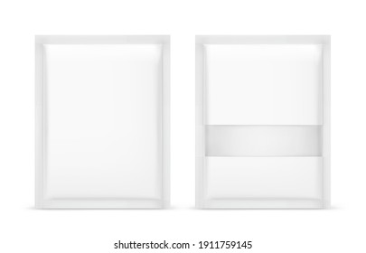 Set of blank packaging mockups for food, cosmetic and hygiene. Vector illustration on white background. Ready for your design.	