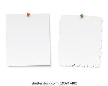 Set of blank paper
