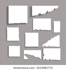 set of blank paper sheets