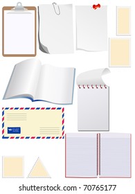 Set of blank paper. Vector