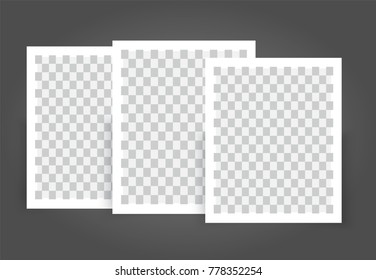 Set of Blank Photo Frame brochure mockup cover template