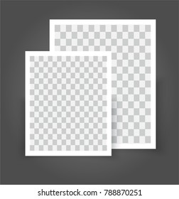 Set of Blank Photo Frame brochure mockup cover template
