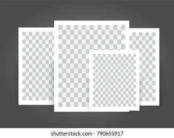 Set of Blank Photo Frame brochure mockup cover template
