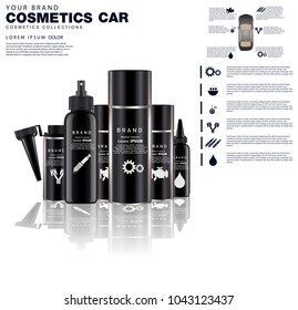 Set of Blank Plastic Jerrycan Canister Gallon Oil Cleanser Detergent Abstergent Isolated.3d Vector realistic vehicle template.