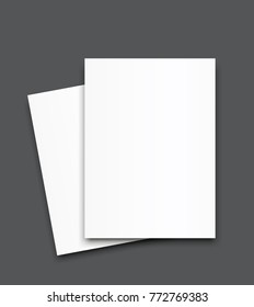 Set of Blank poster bi fold brochure mockup cover template.