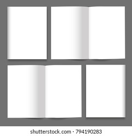 Set of Blank poster bi fold brochure mockup cover template.