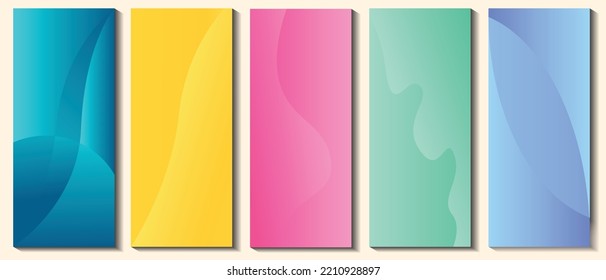 set blank potrait abstract banner background vector illustration